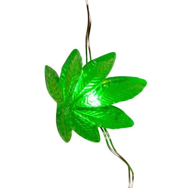 Kurt S. Adler LED Fairy Light Cannabis Curtain Light Set (69123) - Image 2