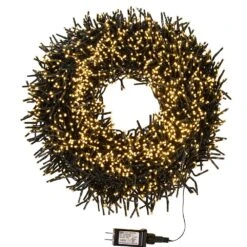 Kurt Adler 3000-Light 98-Foot Cluster Garland With Warm White LED Lights