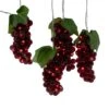 Kurt Adler 100-Light Burgundy LED Grape Light Set With 5 Grape Bunches