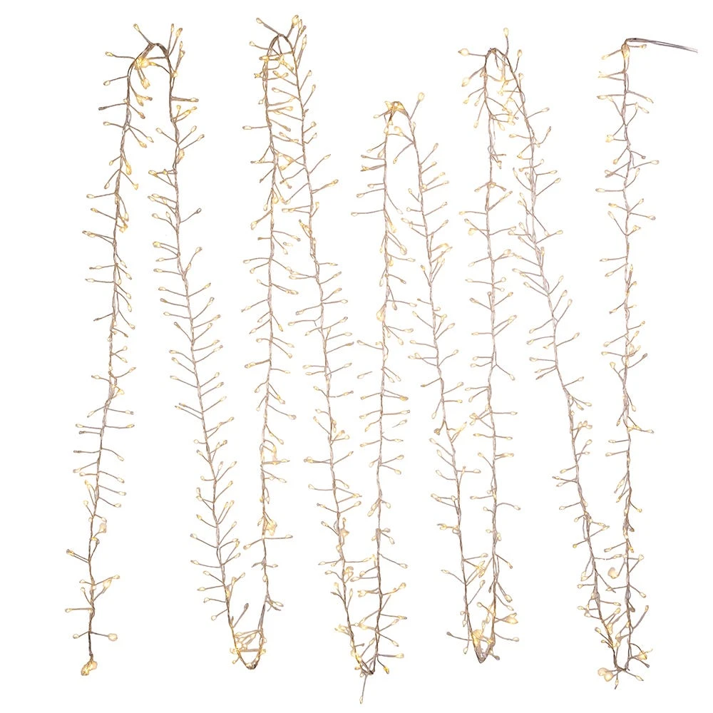 Kurt Adler 24-Foot 720-Light Warm White Twinkle LED Fairy Cluster Garland
