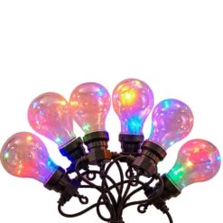 Kurt Adler 40-Light Edison Bulb Set With Multi-Colored Fairy Lights