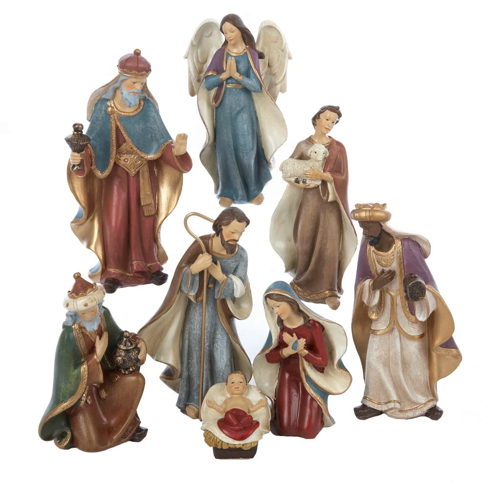 Kurt Adler 6.25-Inch Resin Nativity Set Of 8 Pieces