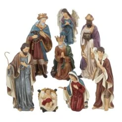Kurt Adler 9-Inch Resin Nativity Set Of 8 Pieces