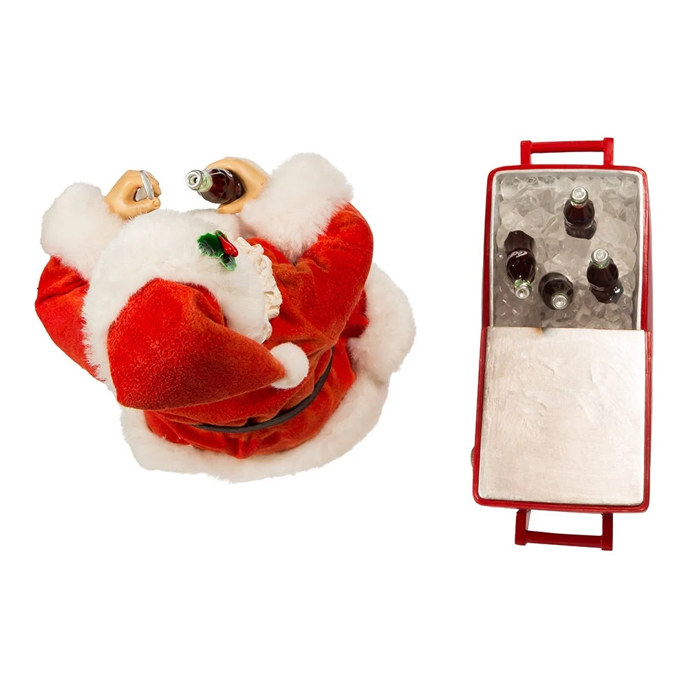 Kurt Adler Coke Santa With Table Cooler, 2 Piece Set - Image 5