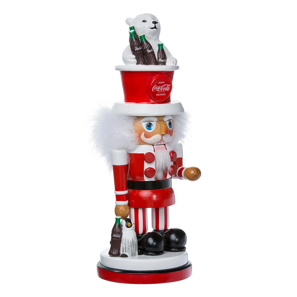 Kurt Adler 15-Inch Coca-Cola Hollywood Nutcracker With Polar Bear Hat - Image 2