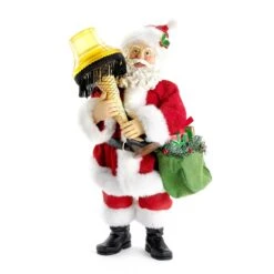 Kurt Adler 10-Inch Leg Lamp Fabriché Santa With Light