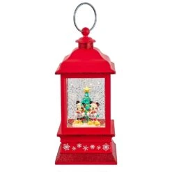 Kurt Adler 9-Inch Battery-Operated Disney© Mickey And Minnie Spinning Musical Light-Up Lantern