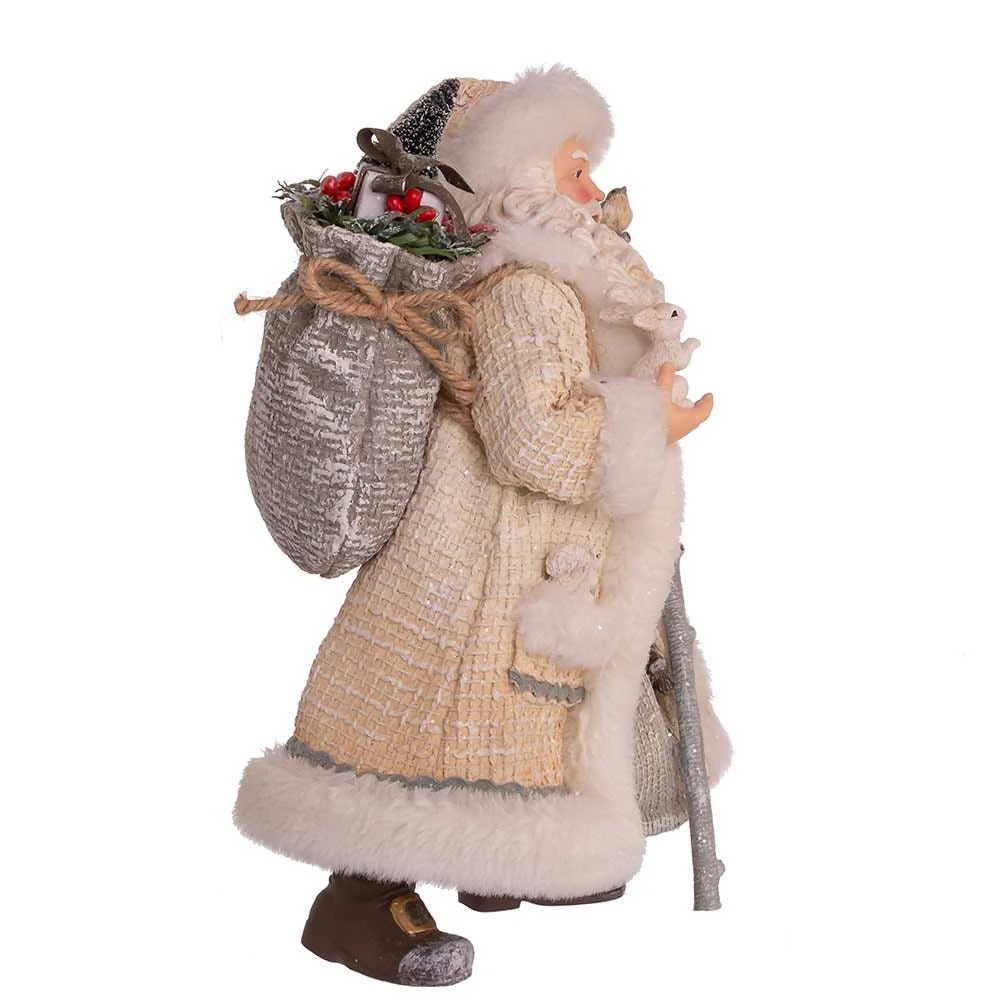 Kurt Adler 10.5-Inch Fabriché Snowy Woods Santa - Image 3