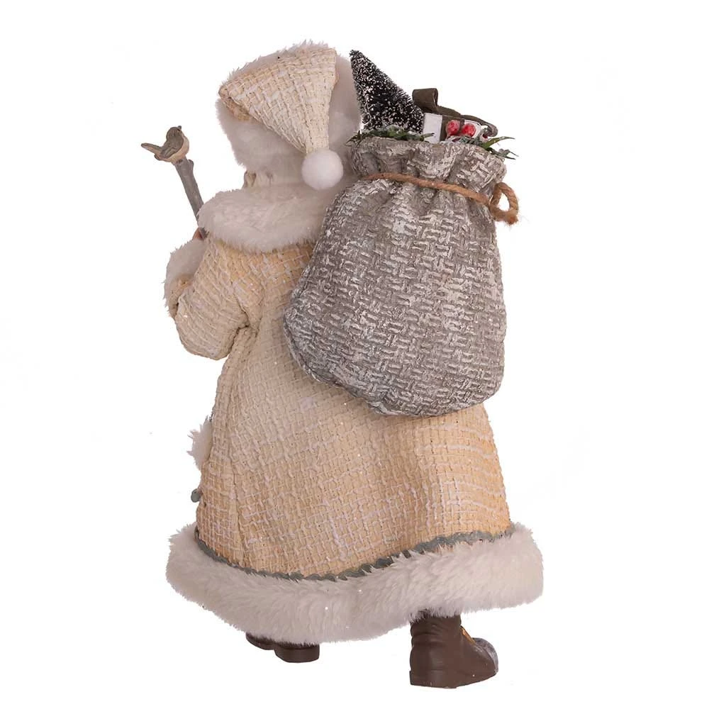 Kurt Adler 10.5-Inch Fabriché Snowy Woods Santa - Image 4