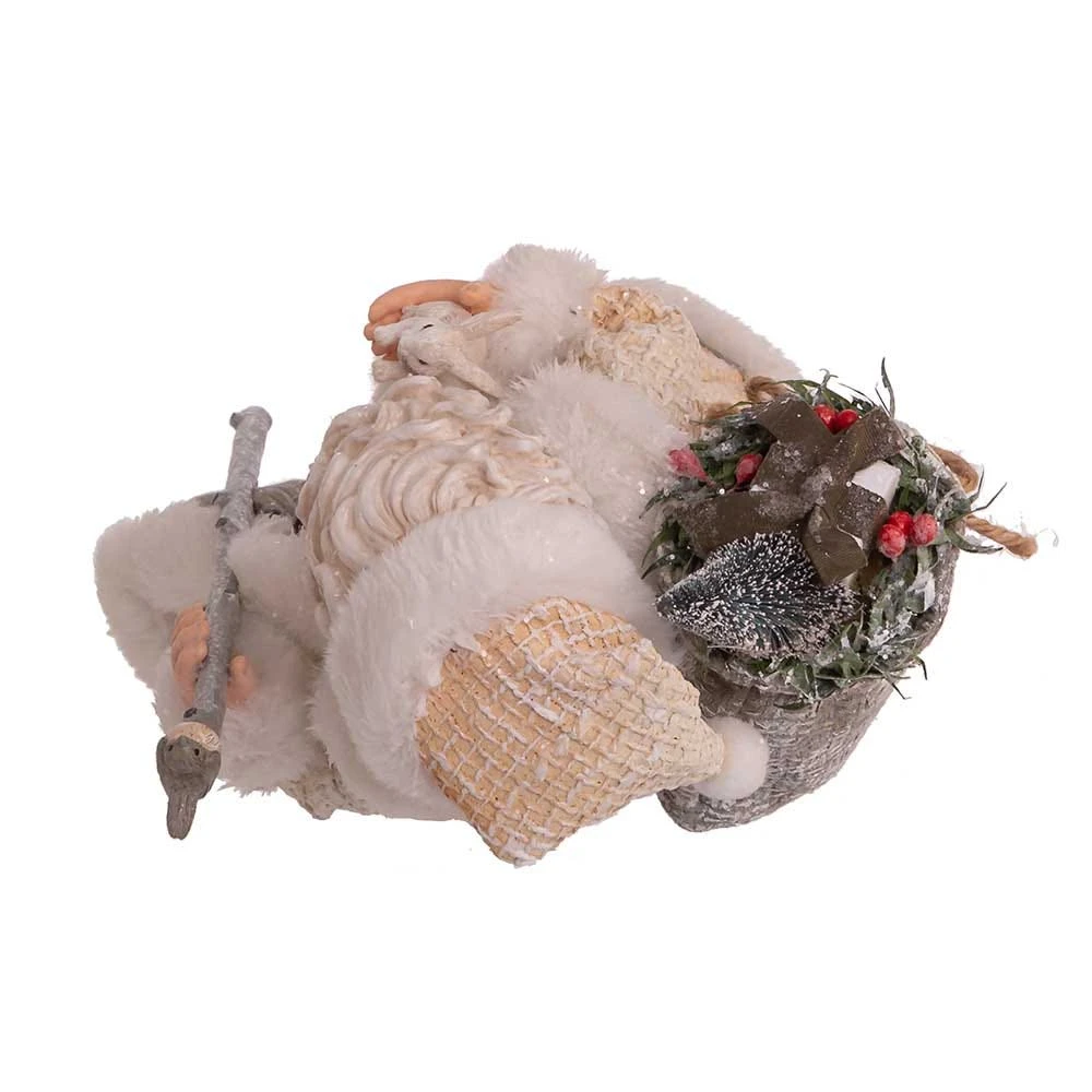 Kurt Adler 10.5-Inch Fabriché Snowy Woods Santa - Image 6