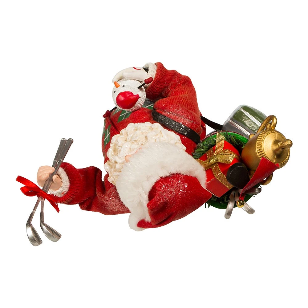 Kurt Adler 10.5-Inch Fabriché Golf Santa Table Piece - Image 4