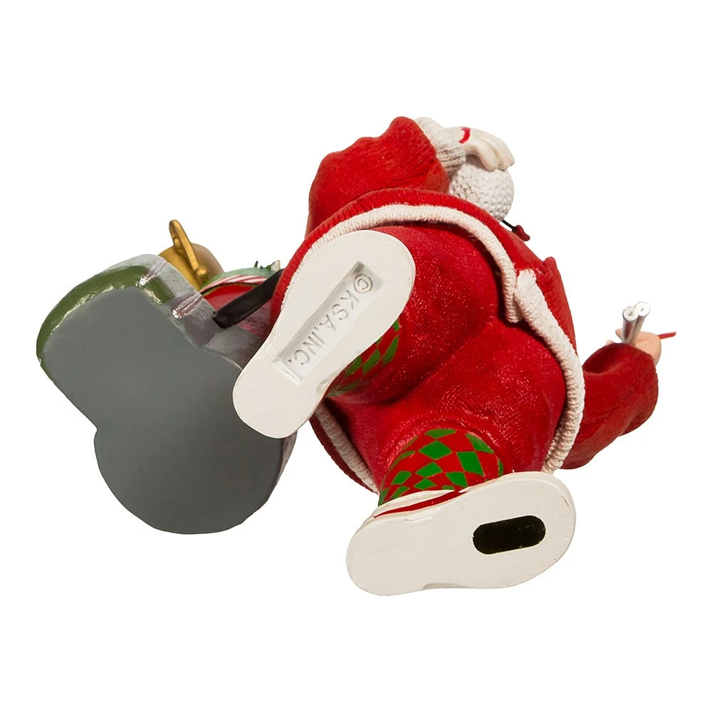 Kurt Adler 10.5-Inch Fabriché Golf Santa Table Piece - Image 5