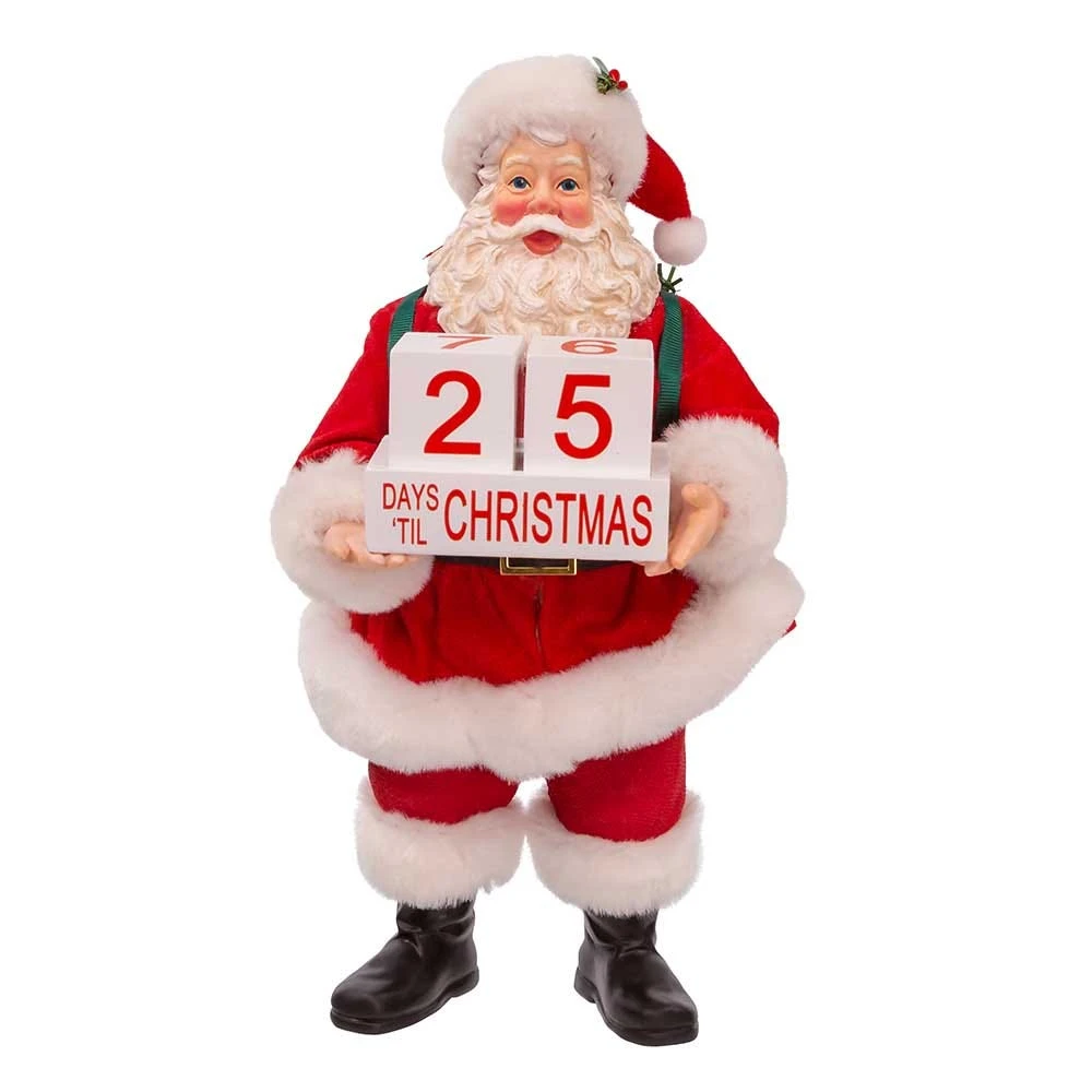 Kurt Adler 10.5-Inch Fabriché Countdown Santa - Image 5