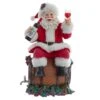 Kurt Adler 10.5-Inch Fabriché Santa Sitting On Wine Barrel