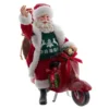 Kurt Adler 10-Inch Fabriché Santa On Scooter