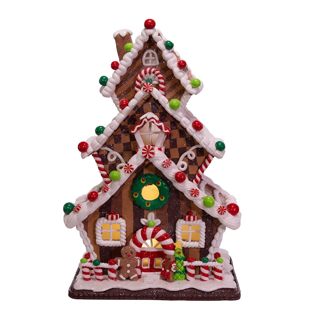Kurt Adler 13-Inch Gingerbread Cookie 3-Layered LED House - Image 2