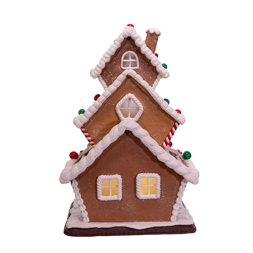 Kurt Adler 13-Inch Gingerbread Cookie 3-Layered LED House - Image 5