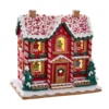 Kurt Adler 9.5-Inch Battery-Operated Gingerbread LED House With Music Box