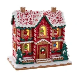 Kurt Adler 9.5-Inch Battery-Operated Gingerbread LED House With Music Box