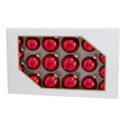 Kurt Adler 60-80MM Shiny Red Glass Ball Ornaments, 20-Piece Set