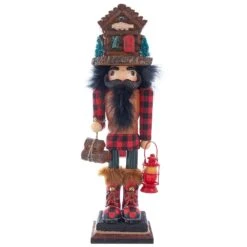 Kurt Adler 18-Inch Hollywood Lodge Nutcracker With Cabin Hat