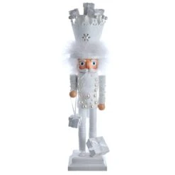 Kurt Adler 18-Inch Hollywood White King Nutcracker With Gifts