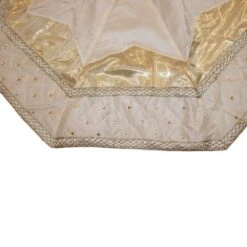 Kurt Adler 52-Inch Ivory Tree Skirt With Quilted Border