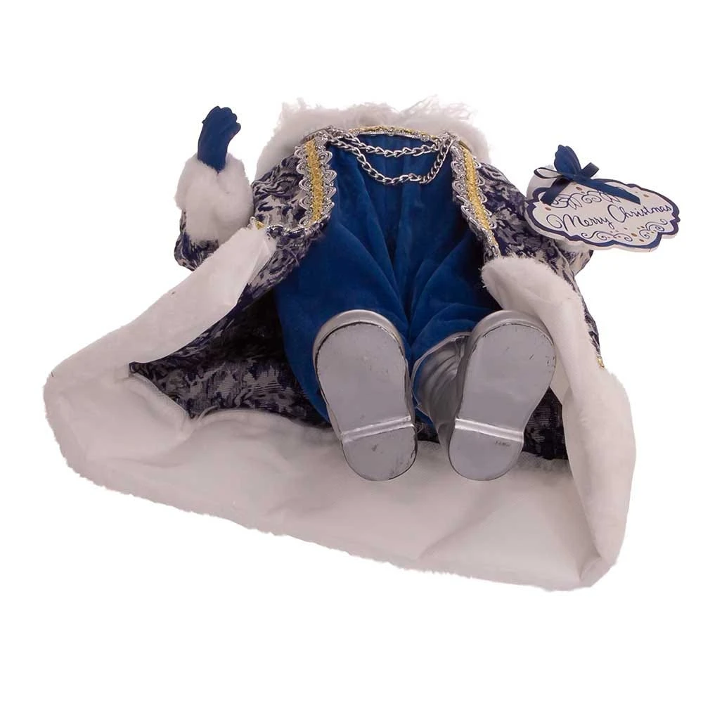Kurt Adler 18-Inch Blue Santa Holding Oversized "Merry Christmas" Sign Table Piece - Image 7