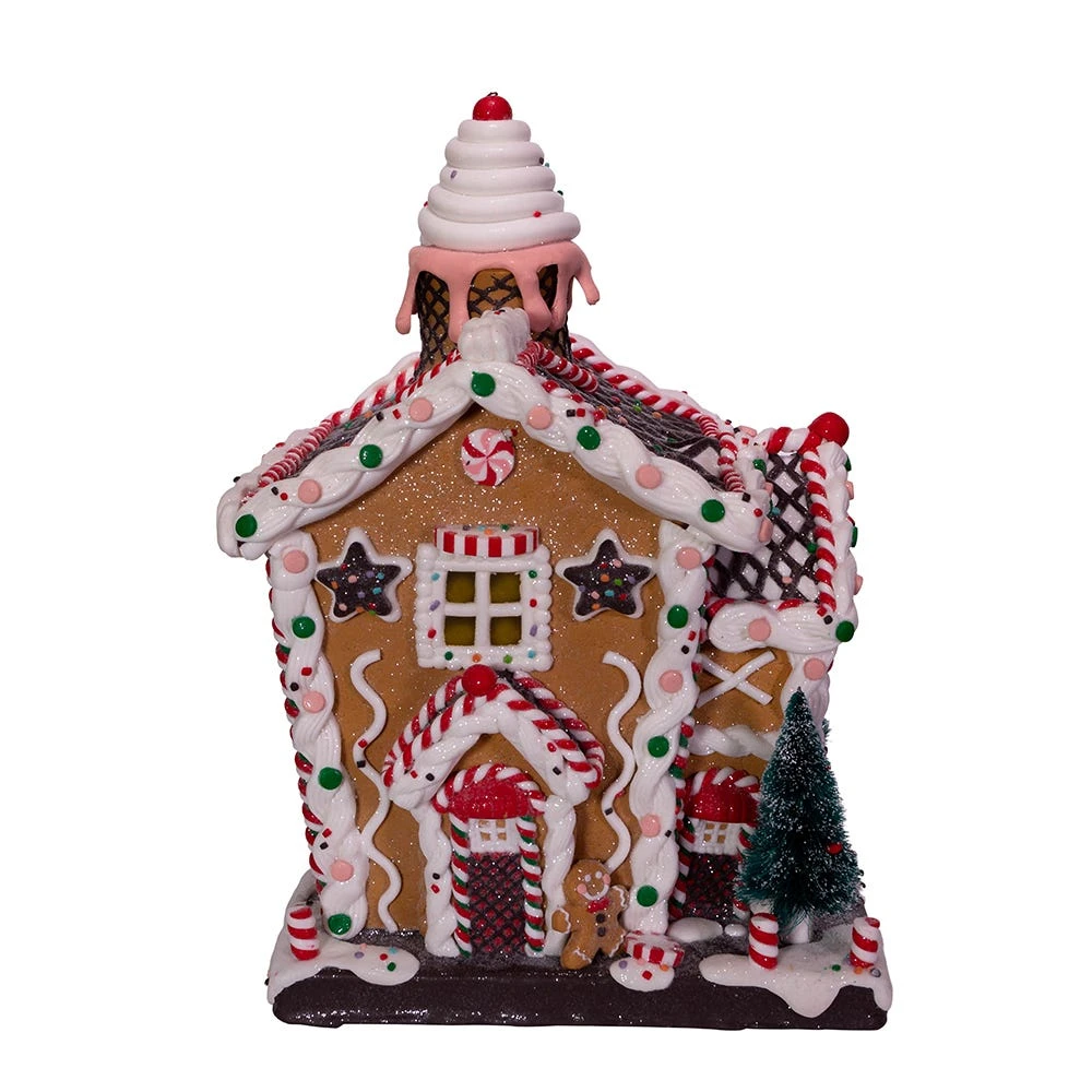 Kurt Adler 14-Inch Battery-Operated Light-Up Gingerbread House - Image 2
