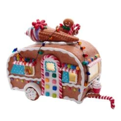 Kurt Adler 8.4-Inch Battery-Operated Light-Up Gingerbread Food Truck