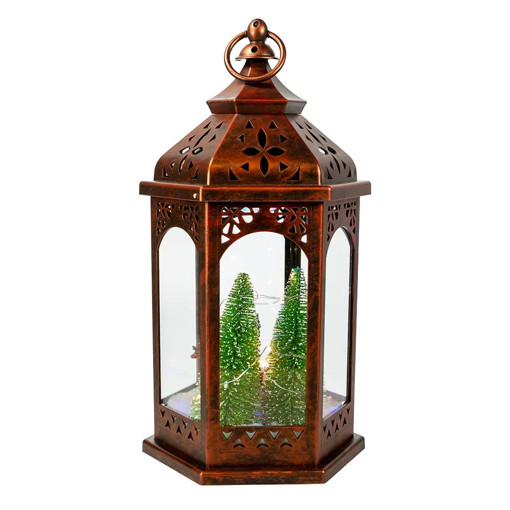 Kurt Adler 13-Inch Battery-Operated Lighted Lantern With Santa - Image 3