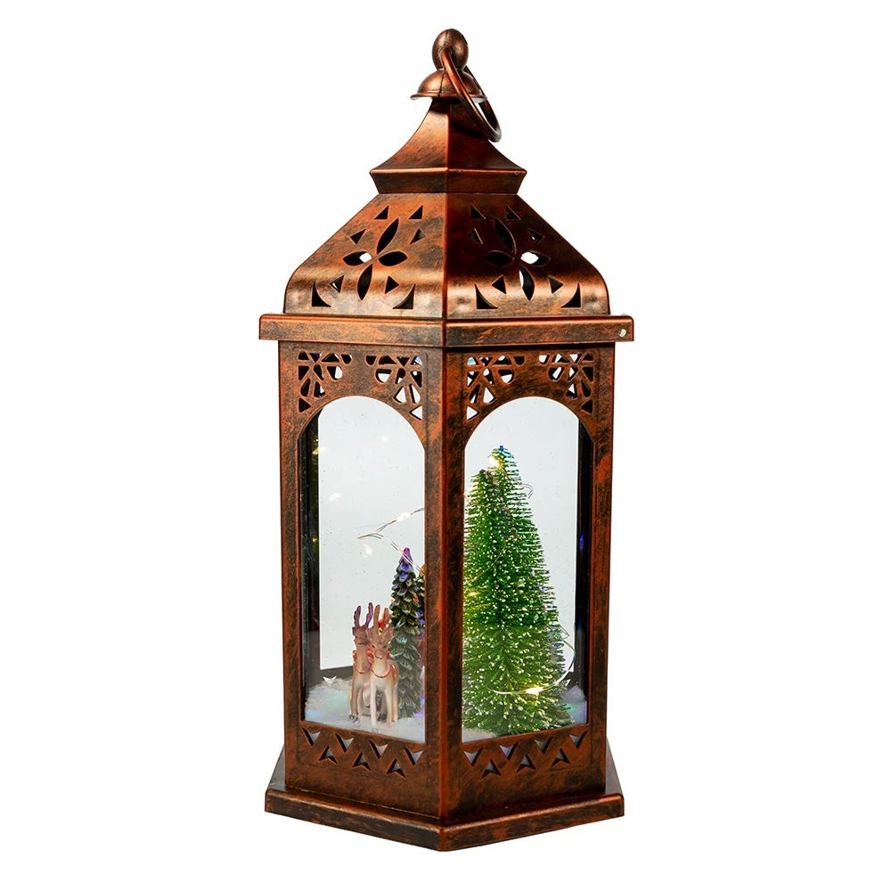 Kurt Adler 13-Inch Battery-Operated Lighted Lantern With Santa - Image 4