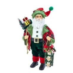 Kurt Adler 18-Inch Kringle Klaus Red And Green Santa And Gifts