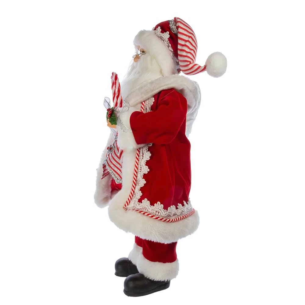 Kurt Adler 17.5-Inch Kringle Klaus Peppermint Santa - Image 3