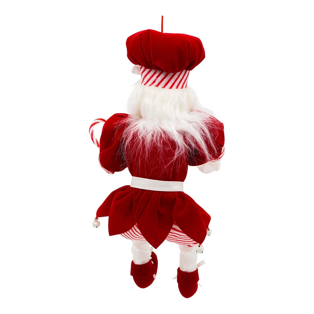 Kurt Adler 17-Inch Kringle Klaus Peppermint Chef Santa - Image 3