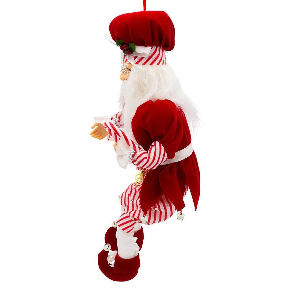 Kurt Adler 17-Inch Kringle Klaus Peppermint Chef Santa - Image 4