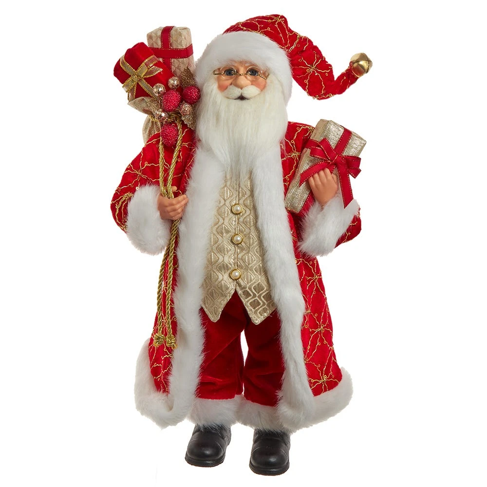 Kurt Adler 17-Inch Kringle Klaus Red Santa With Gifts