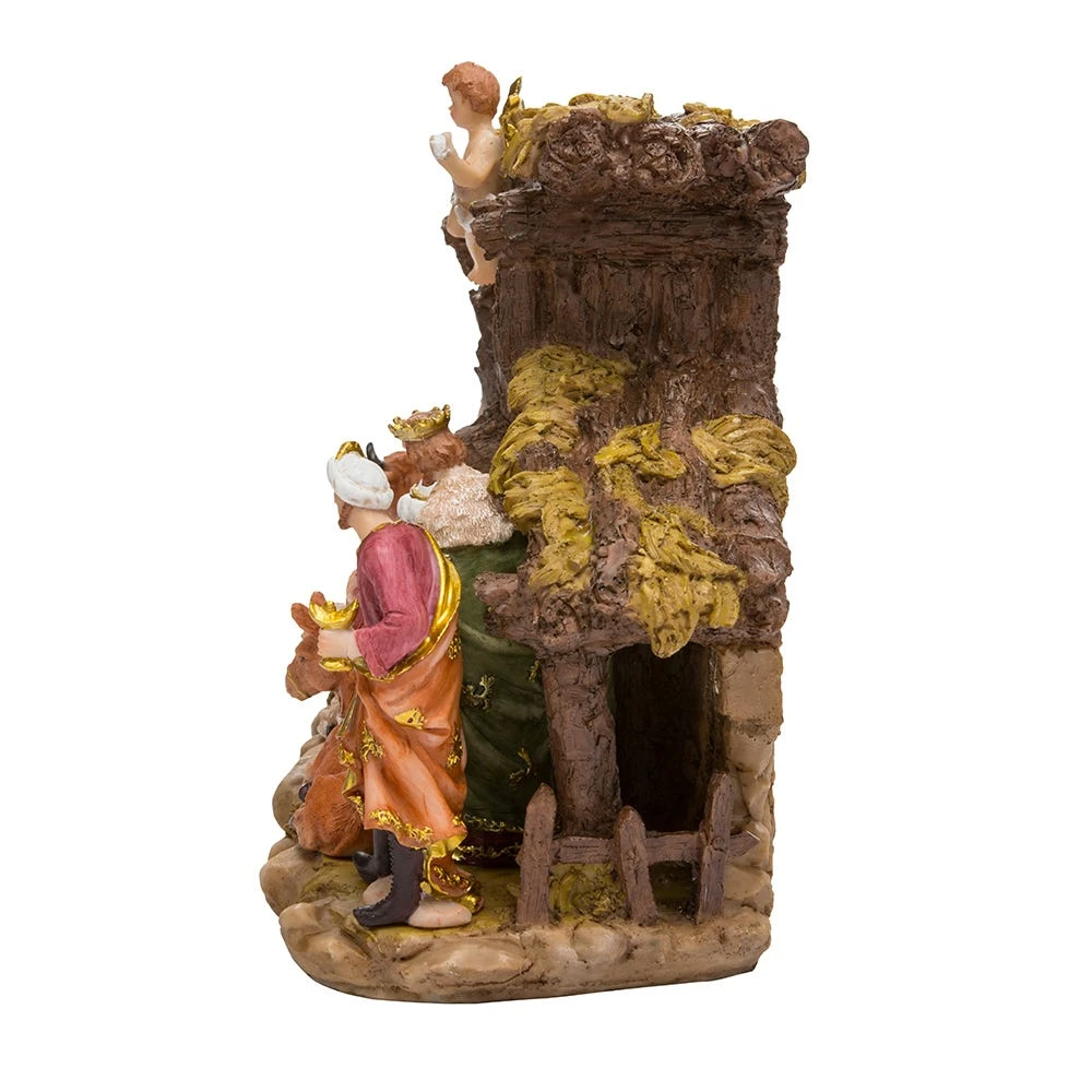 Kurt Adler Resin Nativity Set With Figures And Stable - 11-Piece Set - Image 5
