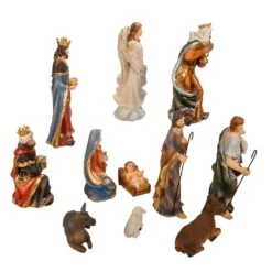 Kurt Adler 8.5-inch Nativity Table Piece Set, 11 Pieces
