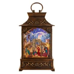 Kurt Adler 11-Inch Battery Operated Warm White LED Lighted Nativity Lantern