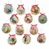 Kurt Adler 85mm Decoupage Ball Ornament Set Of 12