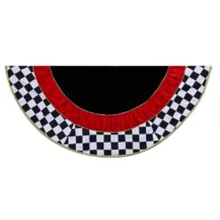 Kurt Adler 52-Inch Black And White Checkered Treeskirt