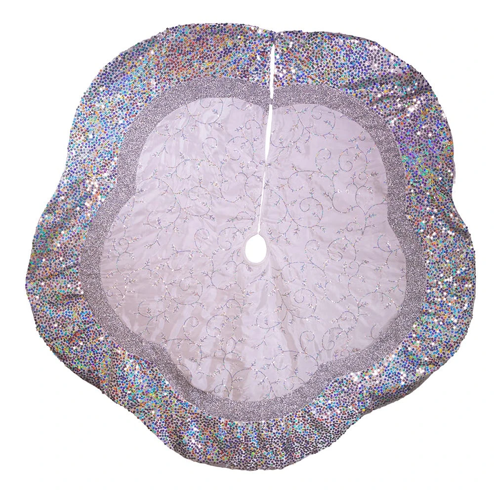 Kurt Adler 60-Inch Silver Treeskirt - Image 2