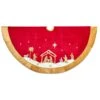 Kurt Adler 48-Inch Red And Gold Religious Tree Skirt