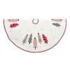 Kurt Adler 50-Inch Ivory, Green And Red Tree Embroidered Tree Skirt