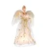 Kurt Adler 16-Inch UL 10-Light Ivory And Gold Angel Treetop