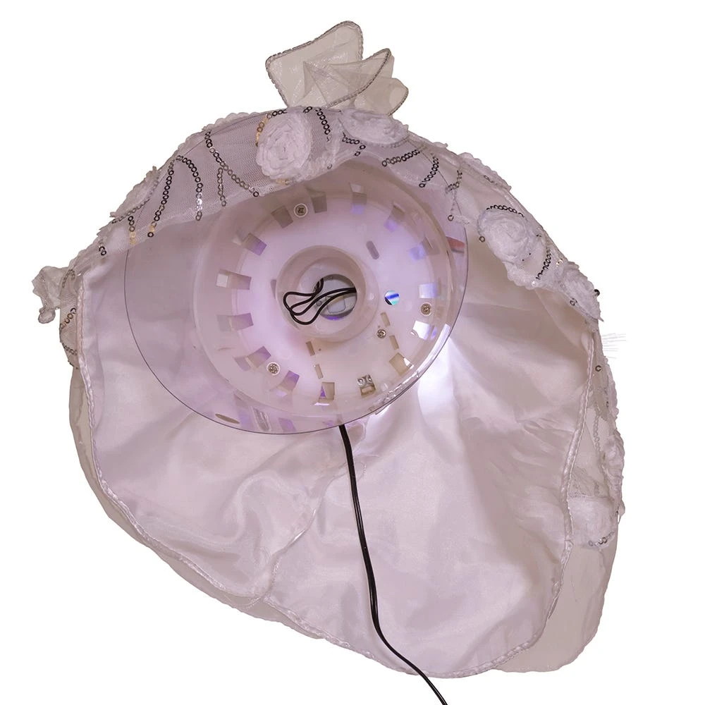 Kurt Adler 18-inch White And Silver Fiber-Optic LED Angel Treetop - Image 7