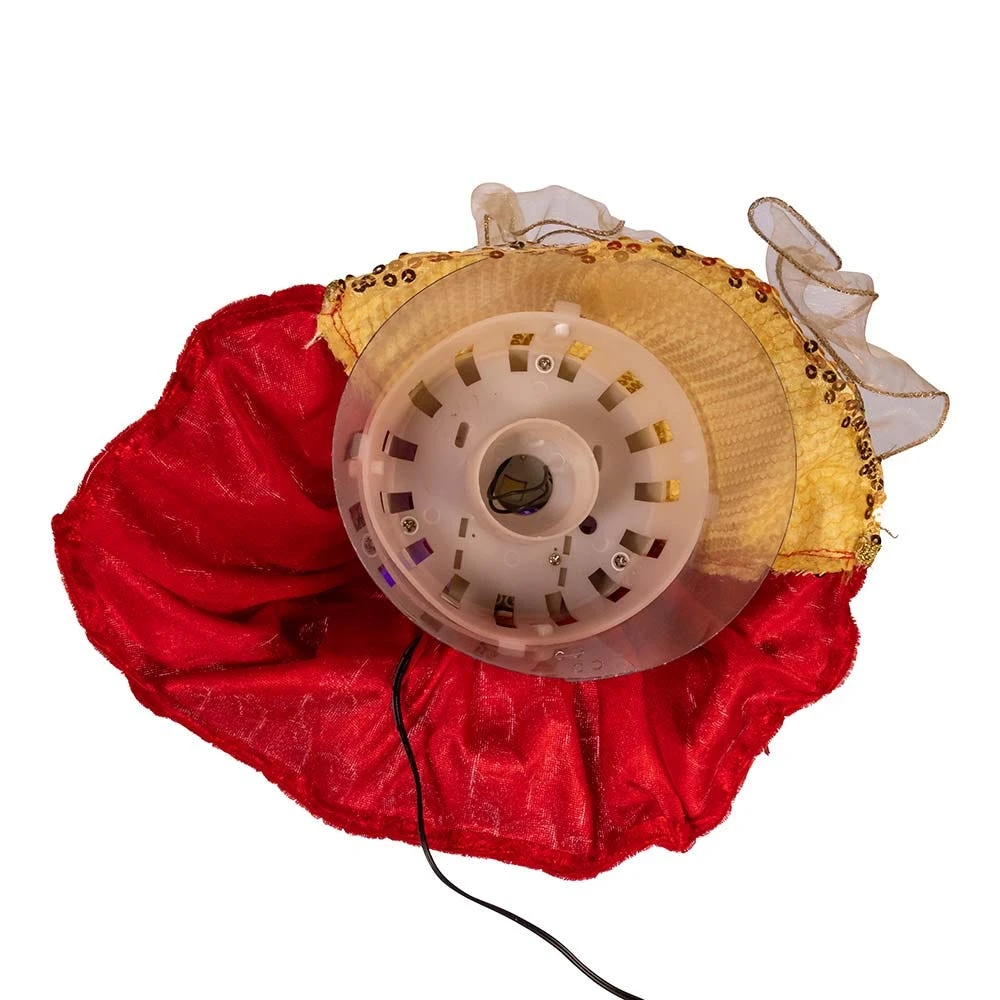 Kurt Adler 18-inch Red And Gold Multi-colored LED Fiber-Optic Angel Treetop - Image 7