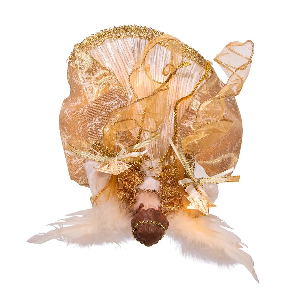 Kurt Adler 12-Inch UL 10-Light Gold Angel Treetop - Image 6