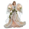 Kurt Adler 16-Inch UL 10-Light Ivory And Gray Angel Tree Topper